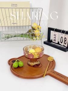 LINE FRIENDS Brown Anime Kawaii Ice Cream Juice Glass Cony Sally Cartoon Dessert Salad Bowl Milk Shake Home Cold Drink Cup GiftEIRU-2IJ