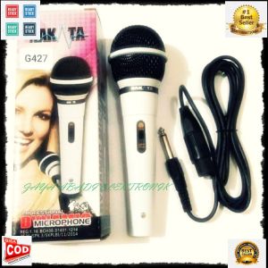 G427 ORIGINAL NAKATA MIC KABEL PUTIH LEGENDARY DYNAMIC MIKROPON MIK MICROPHONE MIKROPHONE CABLE KARA
