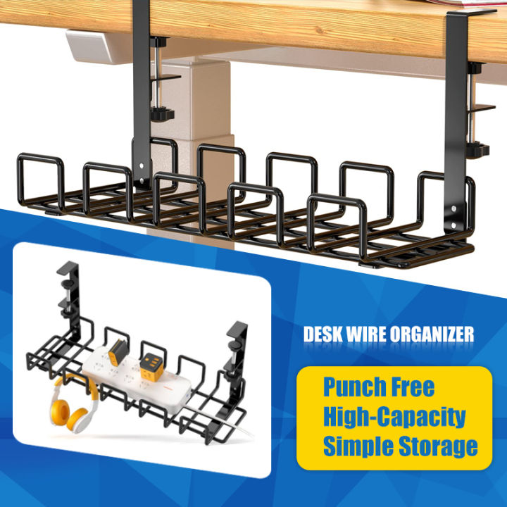 1021 NVISION Home Office Desk Wire Organizer Under Table Storage Rack ...