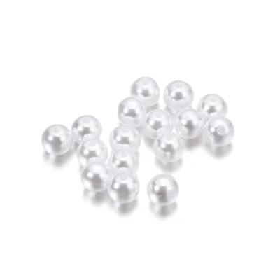St.kunkka 50-400 Pcs/Lot 3-12mm Straight Holes Acrylic Imitation Pearl Beige Bracelet Round Beads For DIY Craft Jewelry Making Supplies