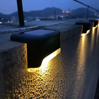 Ranpo Outdoor LED Solar Powered Lamp Deck Stairs Garden Wall Fence Lawn Path Yard Landscape Lights