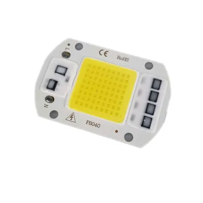 LED Lampu COB Floodlight Spotlight 220V cahaya Cool White daya 50W Dimensi Total 60 x 40 mm