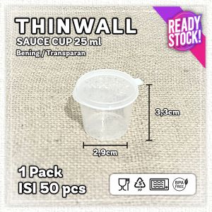 Thinwall Cup Sambal 25ml 35ml Plastik Bulat Wadah Saus