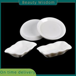 Beauty Wisdom 10pcs Dollhouse Miniature Resin Trays Plates Doll Mini Food Dishes Tableware