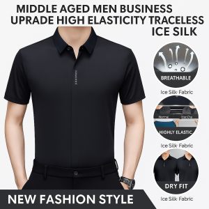 Shirt High-end Feeling Tops Lay Flat to Dry Upgrade Mens Clothing Skin-friendly Fabric Leisure