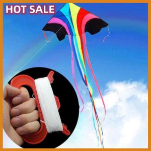 🔥🔥🔥dingdaocunz ToyToyse 50m Outdoor Fly Kite Line String with D Shape Winder Board Tool Kit