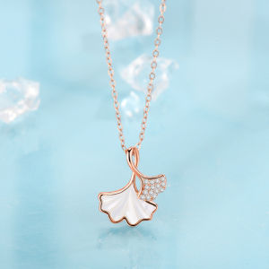 S925 Silver Three Lives Natural White Mother-of-Pearl Necklace for Women Versatile Wholesale Pendant Light Luxury Fashion High-End Jewelry