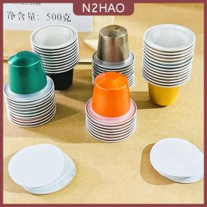 N2HAO 10 cái bộ tái sử dụng Nespresso cà phê viên nang dùng một lần Nespresso Pods rỗng nhôm lá cà phê viên nang có nắp đậy coffeeware