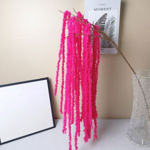 DISHONORSTORE76RE2 Multicolor Amaranthus Artificial Hanging Plant Ornament Yarn Simulated Amaranthus Caudatus Beautiful Photo Props Hanging Long Tassel Flower European Wedding Decoration