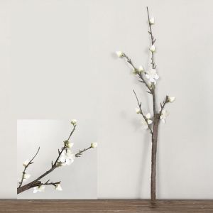 NCNC(okdeals01) 1Pc Silk Decorative Wedding Decoration Home Decor for Party Home Decor Artificial Flowers Plum Bossom Plum Branch Fake Flower