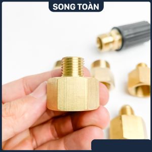 Đầu Nối Máy Rửa Xe Ren 22 Lơ Chuyển Ren Trong Ren Ngoài 22 21 17 14 13mm