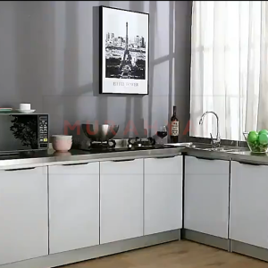 Stainless Steel Kitchen Cabinet Sets kichen Sink Base Simple Cabinet Stove Storage Cupboard Kabinet Dapur Almari