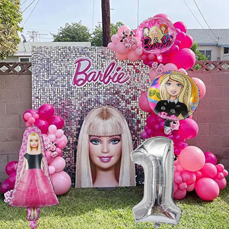 Hot Pink Balloon Garland Arch Kit per Barbie Theme Party Girl