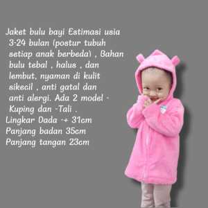 Jaket bayi bulu hoodie / Mantel bayi lembut