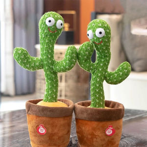 【200 Songs】🔥Hot Sale !!! Toy for kids Cactus Plush Toy Electric Singing 200 Songs Dancing And Twisting Cactus Luminous Recording Learning To Speak Twisting Plush Toy baby dancing toy