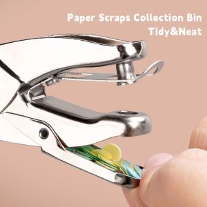 SZXBOGS Single Hole Punching Machine Labor-saving Round/Star/Heart Shape Embosser Portable DIY Craft Paper Puncher Students Gift