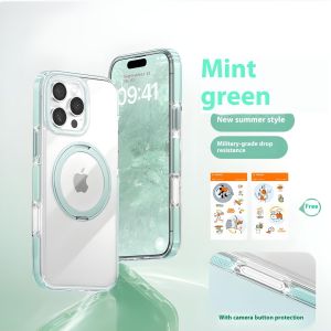 TORRAS O3L Pivot Point Case Transparent Magnetic 360 Flexible Stable Stand Shockproof for iPhone 17/16/15 Pro Max