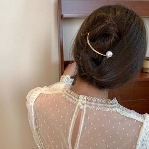 Frascati Korean Trendy Simple Hair Clips For Women Girls Elegant Big Pearl Hair Barrettes Holder Hair Accessories Jewelry