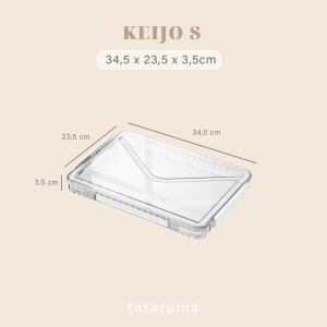 Kotak Penyimpanan Dokumen dengan Tutup Serbaguna File Box Tray Transparan TATARUMA KEIJO