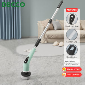 DECCO Multifunctional Electric Cleaning Brush Adjustable Speed 9 Type Brush Kitchen Bathtub Cleaning Steel Pembersih Elektrik Talas - Fulfilled by DECCO SHOP