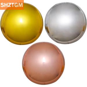 [COD] SHZTGM ลูกโป่งตกแต่งทำจากโลหะทรงกลมขนาด32นิ้วสำหรับงานเฉลิมฉลองและของตกแต่งงานปาร์ตี้บรรจุก๊าซฮีเลียมสามารถลอยได้4D