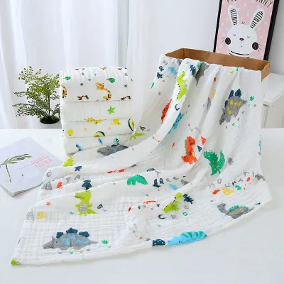 Baby Muslin Blanket 110*110cm Infant Receiving Swaddle Blanket For Newborn
