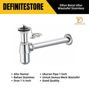 SIFON BOTOL STAINLESS SARINGAN WASTAFEL