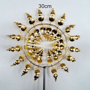 Metal Colorful Wind Spinner Rotating Sunflower Windmill Outdoor Pinwheel Wind Sculpture Garden Yard Decor