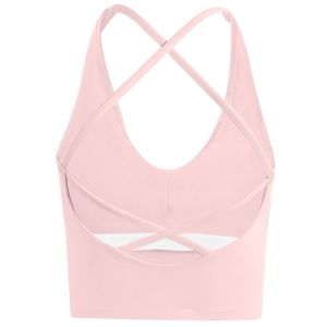 Phụ Nữ Strappy Áo ngực có thể tháo rời Pads áo ba lỗ Cao Hỗ Trợ Mở Trở Lại Áo yoga Cho Áo Khoác