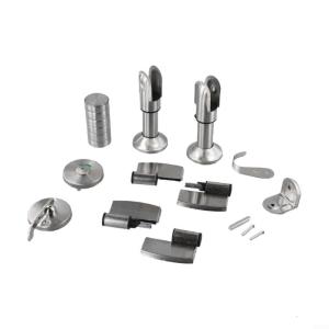 Restroom Support Hinges Door Lock Stainless Steel Bathroom Lock and Hinge Kits for Public Washroom Installations