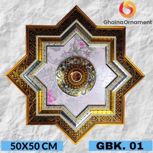 Ornament Plafon Mewah Besar PVC Fitting Hias Plafon Grc/Gypsum Terbaru Ukuran 50cmx50cm Bahan Figura Berkualitas KODE GBK