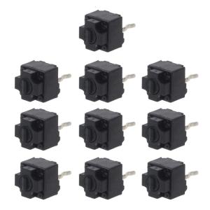 10Pcs Mouse Square MicroSwitch Button EVQP0K07KBB4 IE4.0 Black Spots 6x6x7.2mm