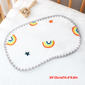 Newborn Baby Gauze Pillow Baby Pillow Towel Anti-Vomiting Pad 10-Layer Thickened Flat Pillow