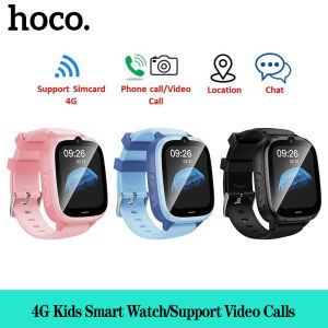 【NEW】HOCO Y106 Kids Smart Watch1.83 inches 4G LBS+WiFi Video Call SOS Children Phone Watch With SIM Card Slot GPS Tracker IP67 Waterproof Kids Smartwatch Children Gifts