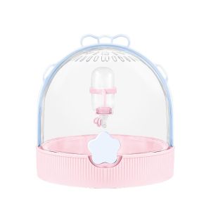 HISTO Large Space Portable Hamster Cage Transparent Breathable Mesh Hamster Outgoing Case Universal Large Opening Parrot Carry Box Outdoor Travel