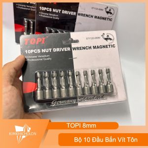 Bộ 10 Đầu Bắn Vít Tôn TOPI 8mm