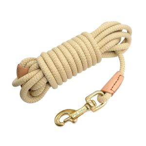 ER52858 8mm Round Rope Dog Training Rope 3/5/10M Nylon Nylon Dog Leash Outdoor Puppy Walking Rope Copper Buckle Dog Long Tracking Rope Outdoor
