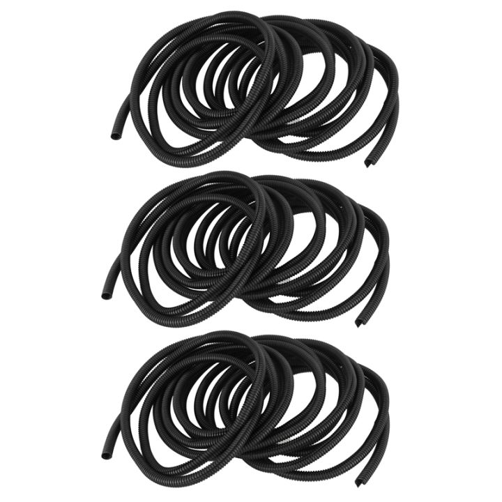 Cable Protector 25 Ft Split Wire Loom Conduit Polyethylene Tubing Black Color Sleeve Tube Tube Vases