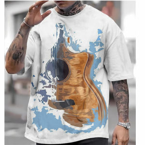 [Local Stock] Christmas Halloween Fashion Piano Keys Graphics T-shirts Summer Trend Short Sleeve O Neck 3D Musical Notes Printed T Shirts Simple Casual Loose Tees
