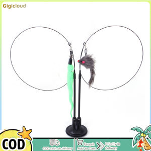 Cat Teaser Stick Hand-held Double-headed Interactive Funny Cat Play Chase Exercise Toy With Suction Cup