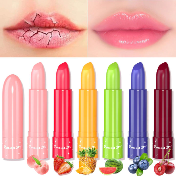 CmaaDU Moisturizing Lip Balm Color Changing Lipstick Fades Lip Lines