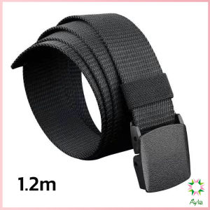 Ayla เข็มขัดหัวพลาสติก ความยาว 120 cm สายไนล่อน ไม่ต้องเจาะรู เเข็มขัดแฟชั่น belt
