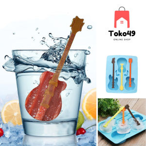 Cetakan Silikon Es / Jelly / Puding / Coklat / Agar Agar / Eskrim Bentuk Gitar Kreasi Dapur Mini Motif Lucu L3672 - HPD070