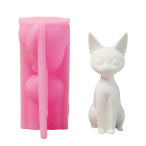 3D Big Ear Cats Silicone Molds for Soap Chocolate Candy Gypsum Decoration Temperature Resistant Epoxy Resin Molds