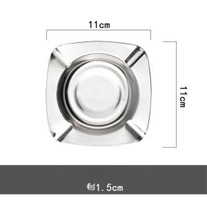Asbak Bulat Full Stainless Steel Asbak Plastik Warna Stainless Bulat 12cm Stainless Steel Ekonomis