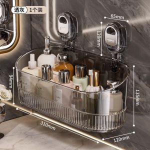 AE Suction cup shelf no-drill wall-mounted storage for bathroom shower toilet washbasin and kitchen