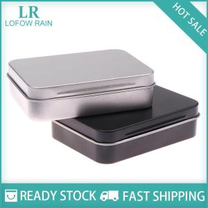 LF Wholesale✨Flash Sale ✨ กล่องเก็บของใช้ในครัวเรือนกล่องโลหะเคลือบดีบุกฝาปิดแบบบานพับกล่องเก็บของเปล่าขนาดเล็ก1ชิ้น