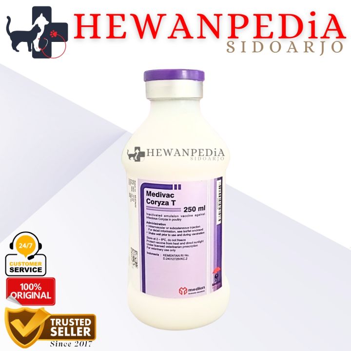 VAKSIN CORYZA T 500 dosis 250 ml - vaksin coryza t untuk mencegah penyakit corisa & infeksi saluran pernafasan pada ayam Medivac
