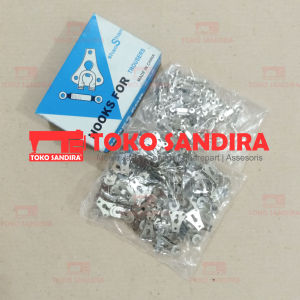 100 pasang Kancing hak Celana/kancing hak gaet/kancing hak kait dll Stainless/alat jahit/kebutuhan menjahit/toko perlengkapan menjahit/asesoris menjahit/kancing hak masag