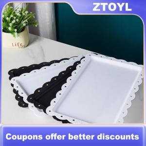 【ZTOYL】 Tray Elegant Plastic Cake St Display Holder Wedding Birthday Party Supplies Christening Bridal Shower Christmas